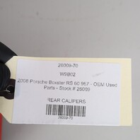 2000-2012 Porsche Boxster Cayman Rear Brake Calipers Brembo Pair Red OEM