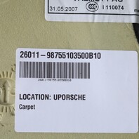 2005-2012 Porsche Boxster 987 Firewall Carpet Stone Grey 98755103500 OEM
