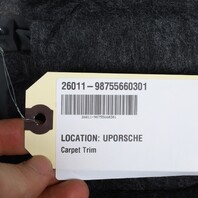 2007-2012 Porsche Boxster 987 Left Driver Seat Belt Cover Carpet Trim OEM