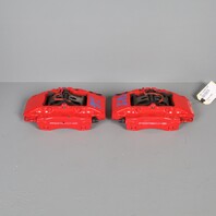 2000-2012 Porsche Boxster Cayman Rear Brake Calipers Brembo Pair Red OEM