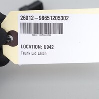 1997-2004 Porsche Boxster 986 Rear Trunk Lid Latch Lock OEM 98651205302