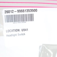 1997-2004 Porsche 911 996 Boxster 986 Headlight Switch OEM 99661353500