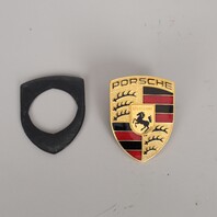 Porsche 911 Boxster Cayenne Hood Emblem Crest Badge OEM 99655921100