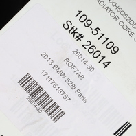 2012-2016 BMW 528i F10 Radiator Support Bracket Center Side 17117645650 OEM