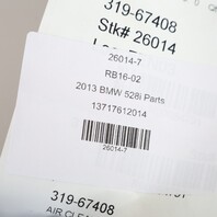 2012-2016 BMW 528i F10 2.0 Air Cleaner Filter Box 13717612014 OEM