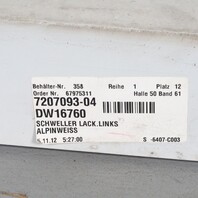 2011-2016 BMW 528i 535i 550i Left Driver Rocker Panel Molding OEM