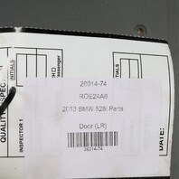 2011-2016 BMW 528i 535i 550i Left Rear Door Alpine White 41007206113 OEM