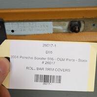 1997-2004 Porsche Boxster 986 Roll Bar Trim Pad Set Beige OEM 98658031113