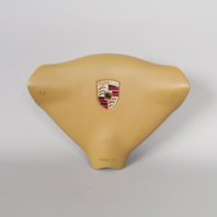 2000-2004 Porsche 911 Boxster 3 Spoke Steering Wheel Airbag Beige OEM