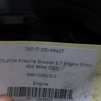 2003-2004 Porsche Boxster 2.7 Engine Motor 49K Miles OEM