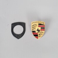 Porsche 911 Boxster Cayman Cayenne Hood Emblem Crest Badge OEM 99655921101 Gold