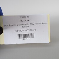 2003-2004 Porsche Boxster 986 Right Door Window Motor 98662410203 OEM