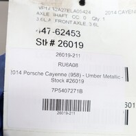 2011-2018 Porsche Cayenne 3.0 / 3.6 Front Axle Shaft OEM 7P0407271B