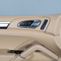 2011-2018 Porsche Cayenne 958 Left Front Door Panel Luxor Beige Leatherette