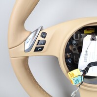 2011-2016 Porsche Cayenne Panamera Multifunction Steering Wheel Beige OEM