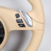 2011-2016 Porsche Cayenne Panamera Multifunction Steering Wheel Beige OEM