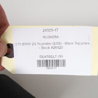 2009-2016 BMW Z4 E89 Right Seat Belt Black OEM 72119137950