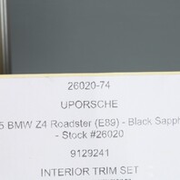 2009-2016 BMW Z4 E89 Dash Center Console Trim Kit Satin Silver OEM