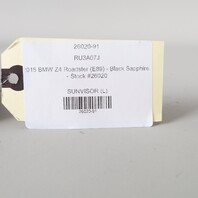 2009-2016 BMW Z4 E89 Left Driver Sun Visor Black OEM 51169167251