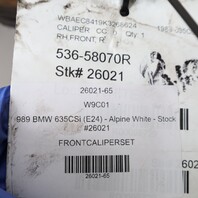 1984-1989 BMW 633 csi 635CSi E24 Front Brake Calipers Pair OEM 34111154041
