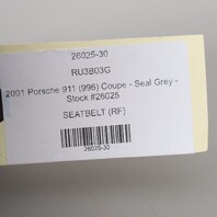 1999-2001 Porsche 911 996 Coupe Right Passenger Front Seat Belt OEM 99680303402