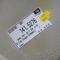 1999-2004 Porsche 911 996 Convertible Black Rear Seat Carpet OEM