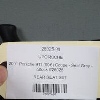 2000-2004 Porsche 911 996 Coupe Rear Seat Set Black Leatherette OEM 99652201101