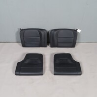 2000-2004 Porsche 911 996 Coupe Rear Seat Set Black Leatherette OEM 99652201101