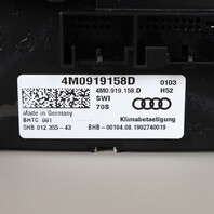 2017-2019 Audi Q7 Rear Climate Temperature Control Panel OEM 4M0919158D