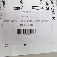 2017-2020 Audi Q7 Right Sun Visor Black OEM 4M0858834B