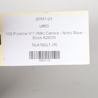 2002-2013 Porsche 911 Convertible Right Front Seat Belt OEM