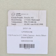 1999-2012 Porsche 911 Cabrio Rear Deck Shelf Carpet Black 99655508106 OEM