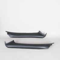 2000-2004 Porsche 911 Convertible Left Windshield Pillar Molding Pair Set Black OEM