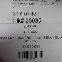 2014-2016 BMW 320i 328i 428i 2.0 Intercooler 17517618809 OEM