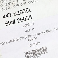 BMW 328i 335i 430i 440i Left Front Axle Shaft CV Joint 31607597693 OEM