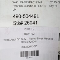 12-17 Audi A6 A7 Q5 Quattro Left Rear Spindle Knuckle Hub 8R0505431C OEM