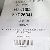 Audi A6 A7 A8 Q5 S6 S7 S8 Rear Axle Shaft CV Joint 8R0501203C OEM