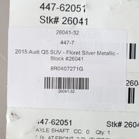 2013-2017 Audi Q5 8R 2.0 Front Axle Shaft CV Joint 8R0407271G OEM