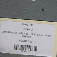 2014-2021 BMW i3 I01 Left Front Fender Fluid Black OEM 51647375893