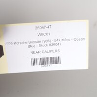 1997-2012 Porsche Boxster Cayman 986 987 Rear Brake Calipers Brembo Black OEM
