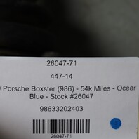 1997-2002 Porsche Boxster 2.5 2.7 Right Axle Shaft CV Joint 98633202406 OEM