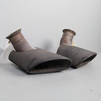 2002-2004 Porsche 911 996 Exhaust Muffler Tip Pair Set Painted 99611105302 OEM