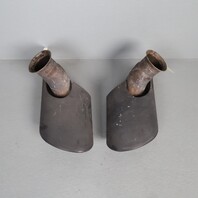 2002-2004 Porsche 911 996 Exhaust Muffler Tip Pair Set Painted 99611105302 OEM