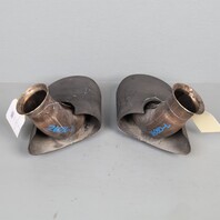 2002-2004 Porsche 911 996 Exhaust Muffler Tip Pair Set Painted 99611105302 OEM