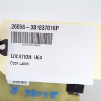 1998-2004 Porsche 911 996 Boxster 986 Right Door Latch 3B1837016P OEM