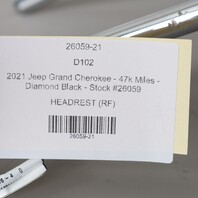 2017-2022 Jeep Grand Cherokee Front Seat Active Headrest Black OEM 6LQ32DX9AA