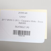 2014-2021 BMW i3 I01 Front Right Passenger Upper Seat Belt OEM 72117951754