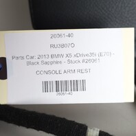 2007-2014 BMW X5 X6 Center Console Armrest Black 51166973461 OEM