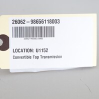 2000-2004 Porsche Boxster 986 Right Convertible Top Transmission OEM 98656118003