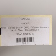 1997-2012 Porsche Boxster Cayman 986 987 Rear Brake Calipers Brembo Black OEM